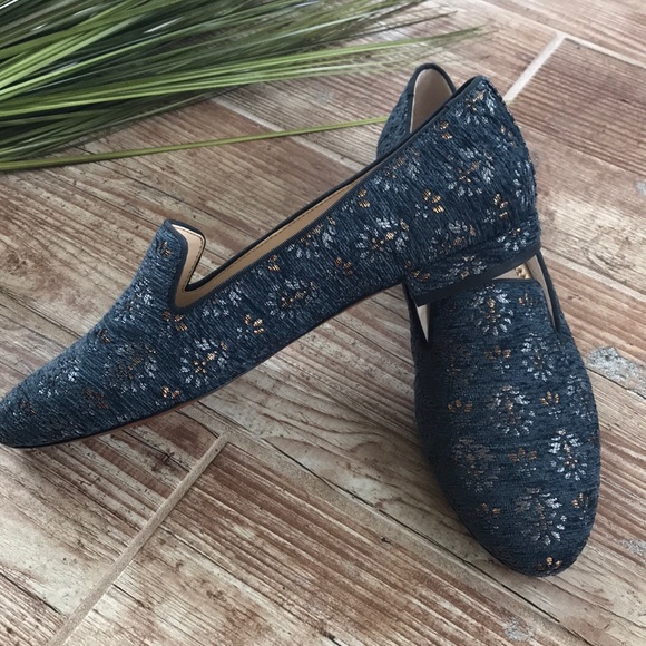 Sam Edelman Shoes - Sam Edelman blue velvet slip ons sz 10